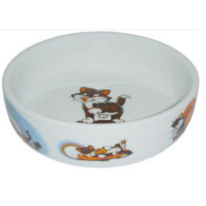 Миска керамическая с рисунками котов 13,4*4см Уют