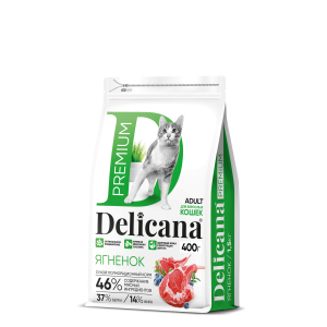 Деликана/Delicana корм для кошек Ягненок 400гр*20
