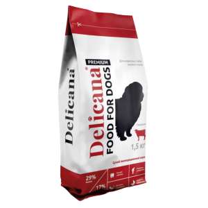 Деликана/Delicana корм для собак мелких пород Говядина 1,5кг*6 для собак