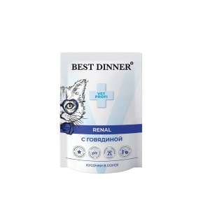 Бест Диннер Vet Profi Renal кусочки в соусе Говядина для кошек 85гр*24