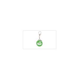 Адресник круглый миска с косточкой зеленый 25мм гравировка Пет Лайн