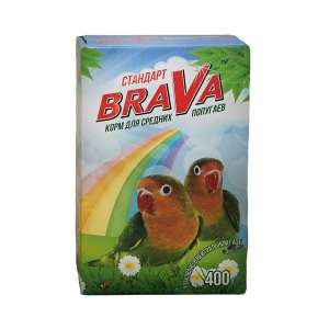 Брава/BraVa корм для средних попугаев 400гр*14