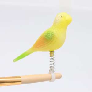 Игрушка для птиц Птичка на пружинке 119*34*125мм желтая Пижон для птиц