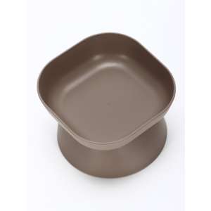 Миска для животных КУБ  0,2л,Soft-touch, французcкий серый Пижон