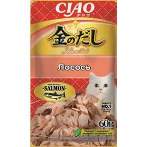 Инаба/INABA КИННОДАСИ пауч для кошек Лосось в желе 60гр*48 