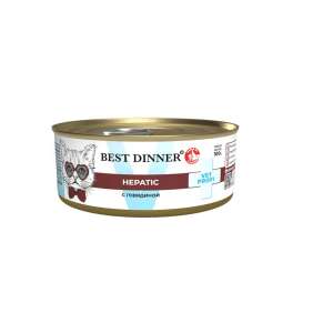 Бест Диннер Vet Profi Hepatic конс. для кошек при заболеваниях печени с говядиной 100 гр*14