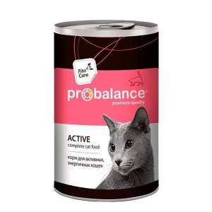 Пробаланс/Probalance Active конс для кошек активных 415гр*12 для кошек