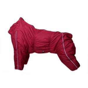 Комбинезон утепленный для собаки для девочки р3 спинка 65см  бордовый LION