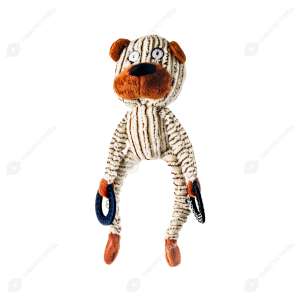 Игрушка для собак Зверята 24х12х6см с резиновыми кольцами, микс