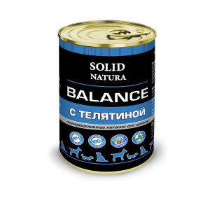 Солид/Solid конс. Natura Balance корм для щенков Телятина 340гр*12