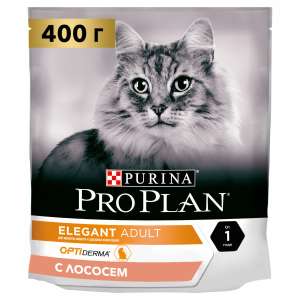 Про План/Pro Plan 400гр корм для кошек Elegant проблемная кожа и шерсть Лосось для кошек
