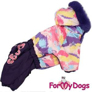 Комбинезон для девочек р12 спинка 27см розовые акварельные разводы