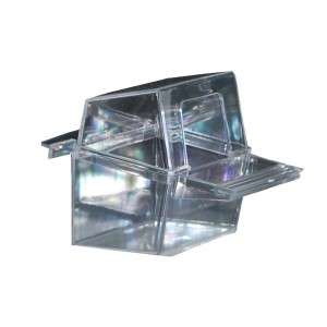 Кормушка для птиц пластик горизонтальная прозрачная 8*10*9см Уют