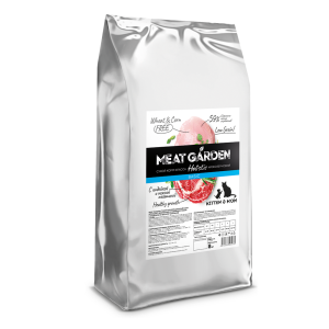 Мит Гарден/Meat Garden Basic Низкозерновой корм для котят/берем. кошек Индейка/Телятина 8кг