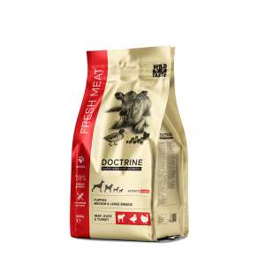Доктрин/Doctrine Fresh Meat корм для щенков средних и крупных пород Индейка/Говядина/Утка 800гр*12