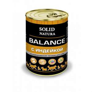 Солид/Solid конс. Natura Balance корм для собак Индейка 340гр*12