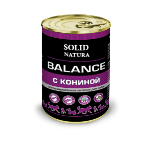 Солид/Solid конс. Natura Balance корм для собак Конина 340гр*12