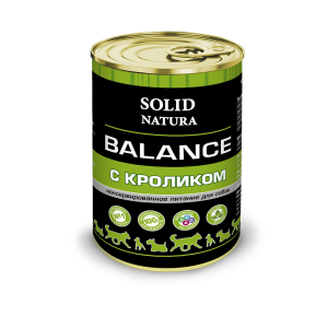 Солид/Solid конс. Natura Balance корм для собак Кролик 340гр*12