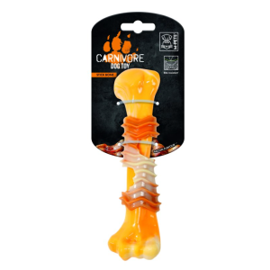 Игрушка для собак Карнивор кость, вкус бекона, желтая 17.8 x 4.9 x 4 см MPets 