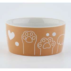 Миска керамическая «Лапки», 200 мл, для кошек и собак