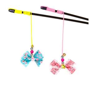 Игрушка для кошек дразнилка удочка для кошек Бантик 60см LION