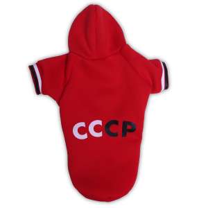 Толстовка с капюшоном р.2XL, спинка 43см красный СССР LION