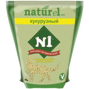 Наполнитель кукурузный комкующийся NATUReL зеленый чай 4,5л