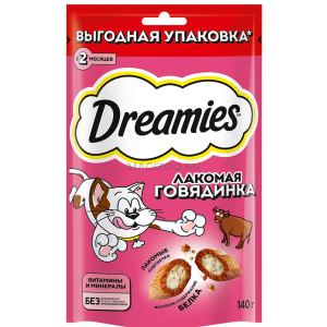 Дримс/Dreamies 140гр лакомство  для кошек с говядиной*12