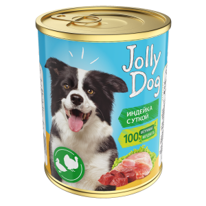 Зоогурман конс Джолли Дог/Jolly Dog корм для собак Индейка/Утка 350гр