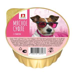 Зоогурман ламистер Мясное суфле корм для собак Язык 100гр*20