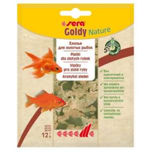 Sera Goldy Nature корм для золотых рыб хлопья 12гр