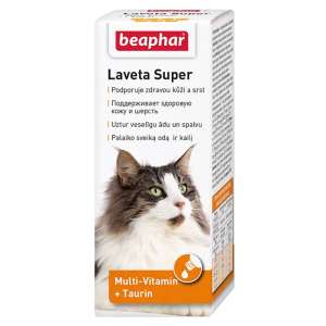 Беафар витамины для кошек Laveta super витаминный комплекс для кожи и шерсти 50 мл*6