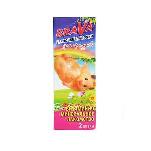 Брава/BraVa лакомство для попугаев палочки витаминно-минеральные 2шт*18