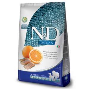 Фармина/Farmina N&D Prime корм для собак средних и крупных пород Сельдь с апельсином 2,5кг 