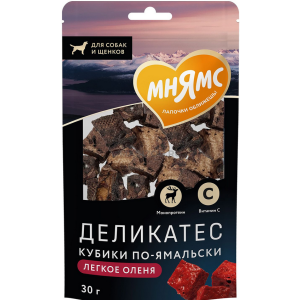 Мнямс для собак Деликатес Кубики по-ямальски из легкого северного оленя 30 г
